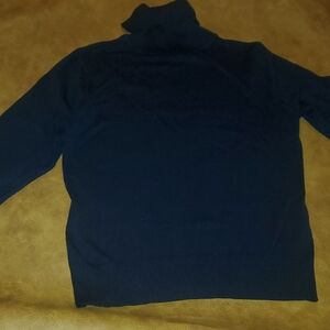 Womens Navy Blue Turtleneck Sweater